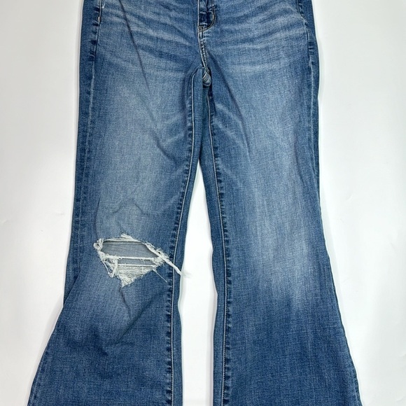 American Eagle Stretch Super hi Rise Flare Jeans Size 6 - Picture 4 of 14